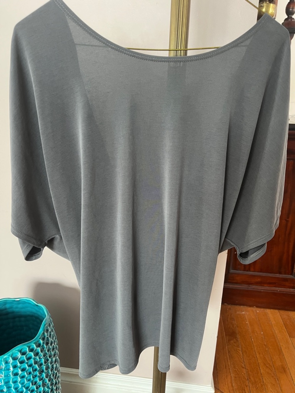 Lulu's Slate Gray Scoop Neck Tunic